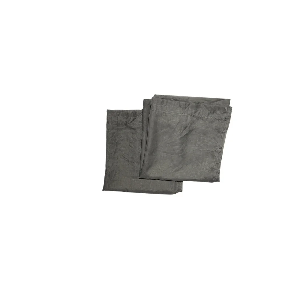 Pair of Solid Gray Sheer Curtains Drapes 64 Long x 60 Wide 2 Panels Rod Pocket